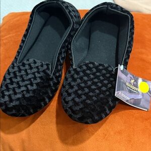 RockDove Black Velvet Slippers